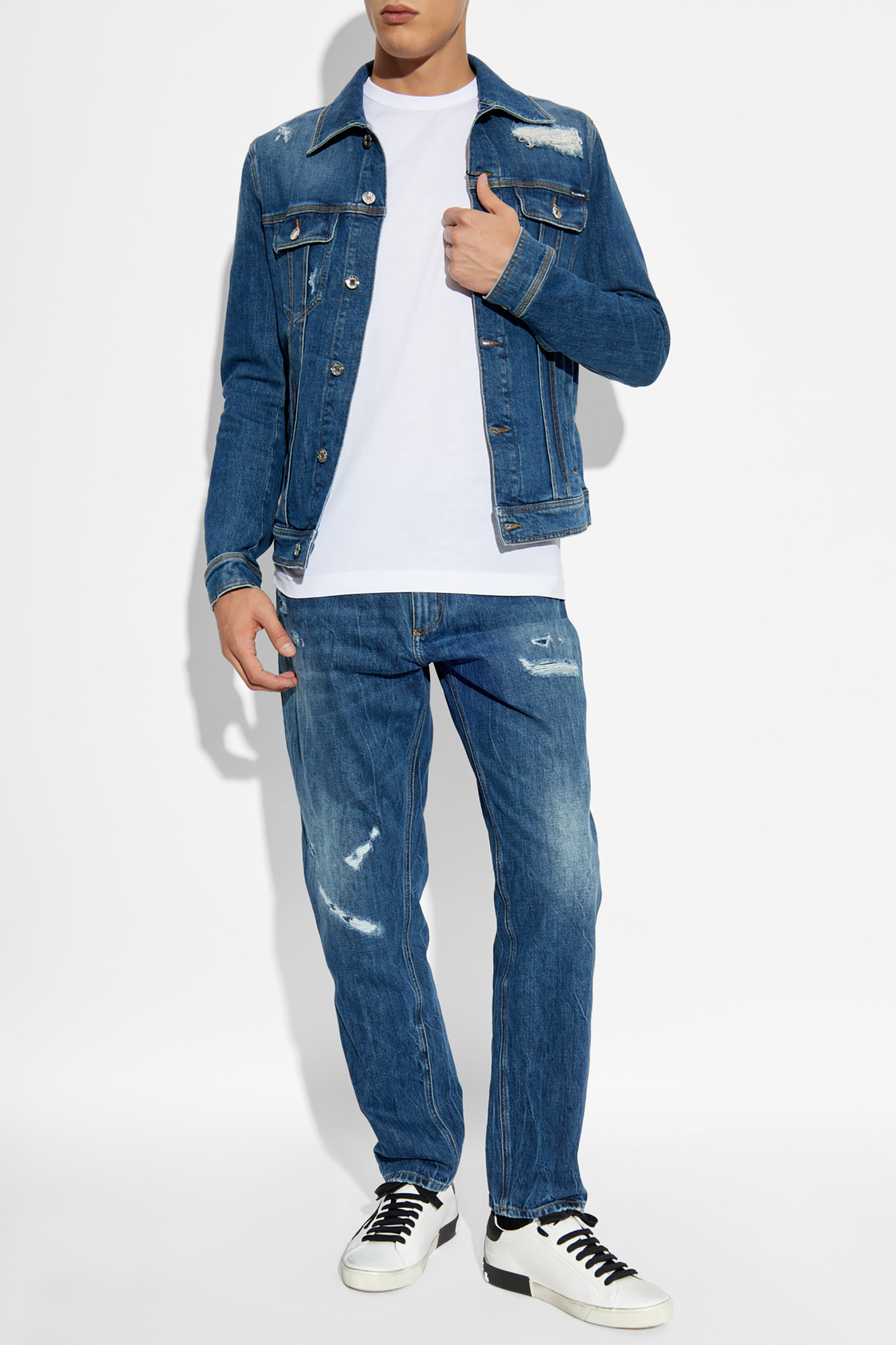 Dolce & Gabbana Denim jacket with vintage effect | Men's